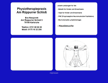 Tablet Screenshot of physiotherapie-karlsruhe.info